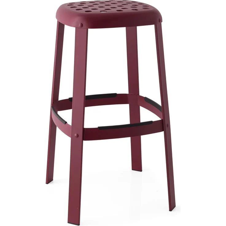 Connubia, Hocker Industrial stationär, Struktur rotes Oxid matt