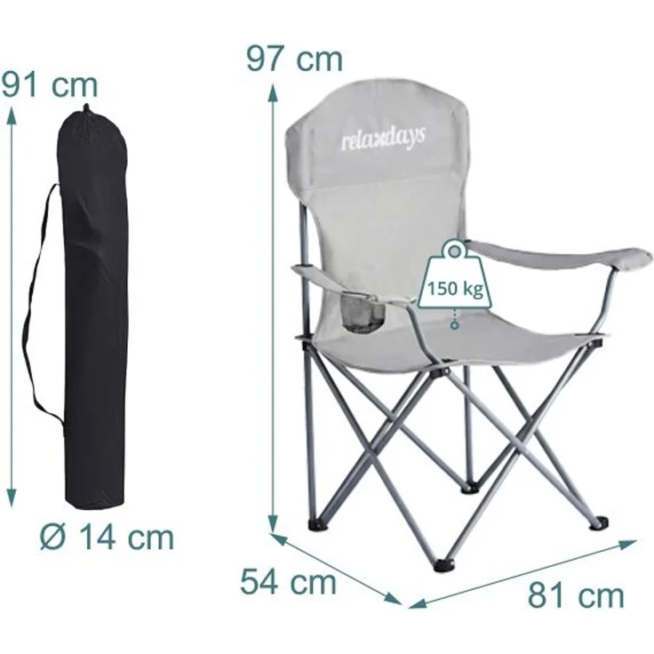 Relaxdays Faltbarer Camping Stuhl 2er Set – Bild 4