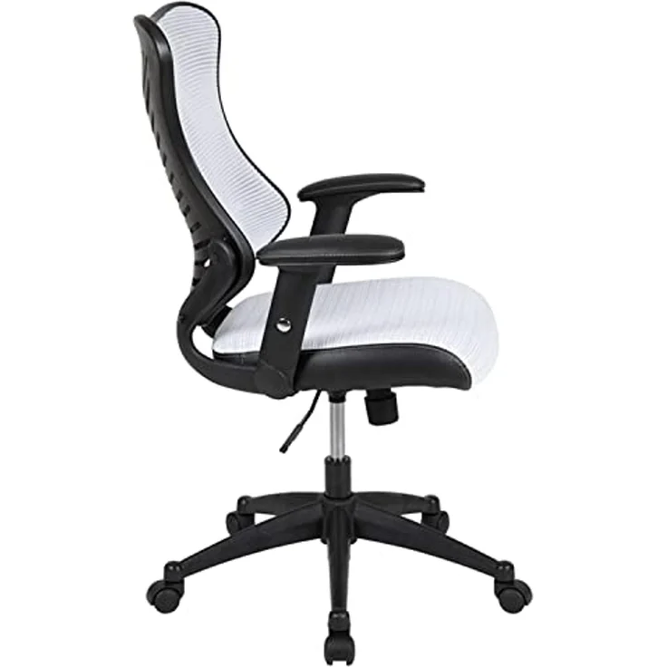 Flash Furniture High Back Designer White Mesh Executive Swivel Ergonomic Office Chair with Adjustable Arms, 25.75"W x 25"D x 39" - 42.75"H – Bild 4