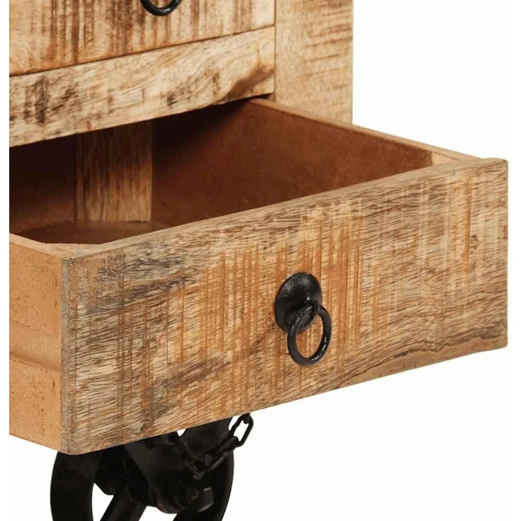 vidaXL Couchtisch Raues Mangoholz 70x70x40 cm 243979 – Bild 4