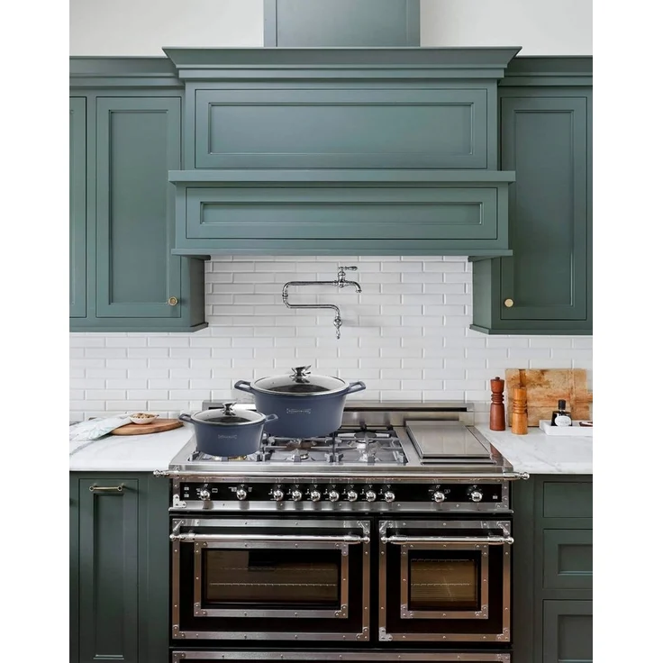 Kochtopf Kasserolle Bratpfannen Set 17-tlg Royalty Line RL-ES2014M Blau – Bild 3