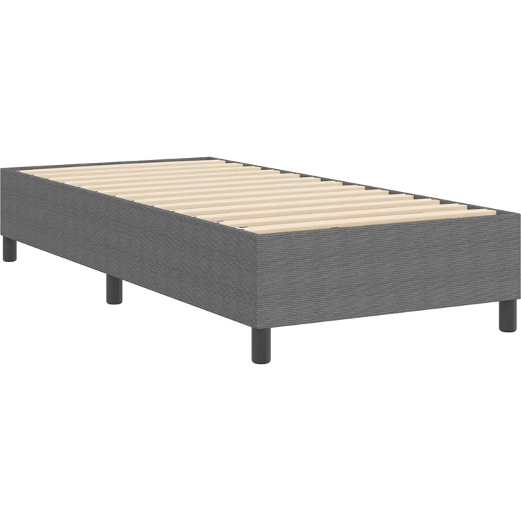 vidaXL Plattformbettgestell Hellgrau 80 x 200 cm Cordstoff 3337377 – Bild 7