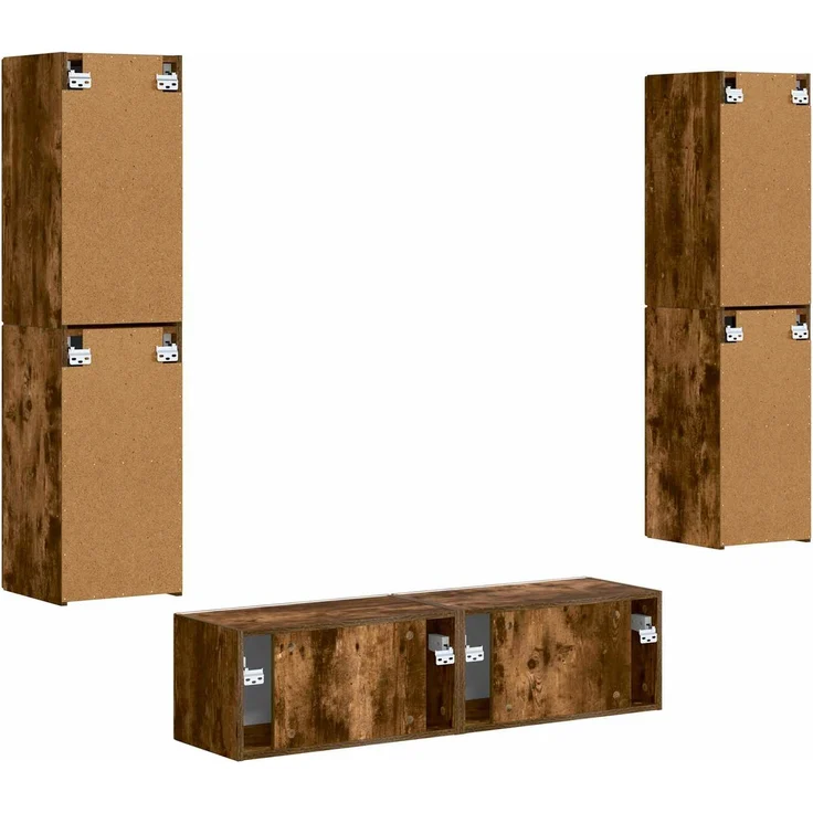 vidaXL TV-Schrankset 6 stk. 31 x 30 x 60 cm Räuchereiche 3409128 – Bild 8