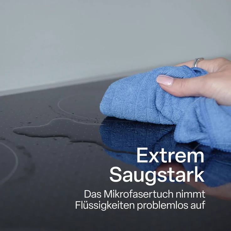 Premium Mikrofasertuch 300g/m² - Microsensation - 65x45cm ( Hellgrau / 2er Pack ) Reinigungstücher Geschirrtücher - super saugfähige Küchentücher – Bild 6