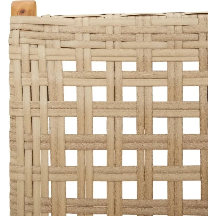 vidaXL Gartenstühle 2 Stk. Beige Massivholz Akazie und Poly Rattan 367653 – Bild 3
