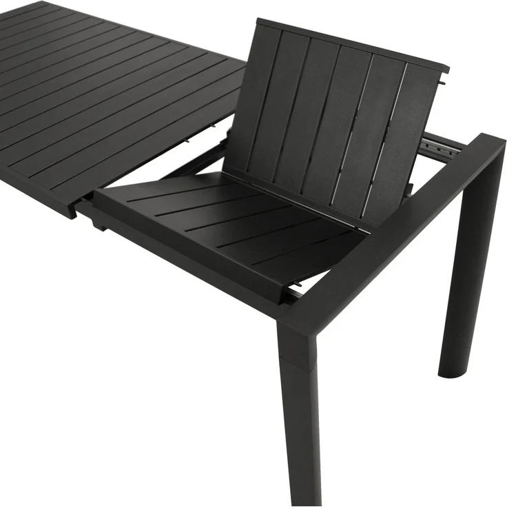 DEGAMO LAGOS Garten-Ausziehtisch, Aluminium, anthrazit, 120/162x70cm – Bild 4