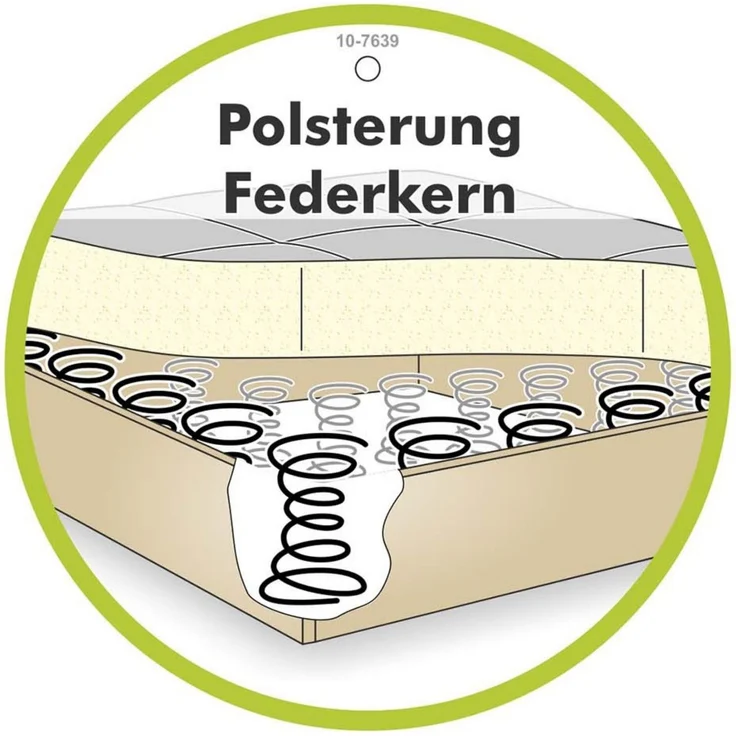 Polsterhocker 124x60 cm Federkern praktische Sitzbank Designerhocker Cord Grün – Bild 7