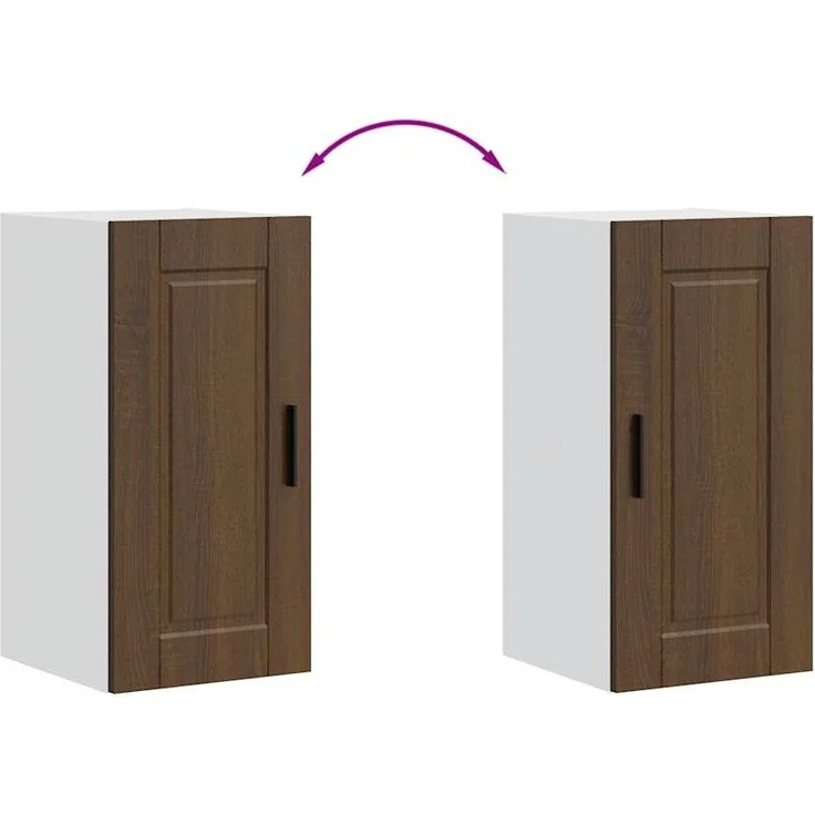 vidaXL Küchen-Hängeschrank Porto Braun Eichen-Optik Holzwerkstoff 854024 – Bild 7