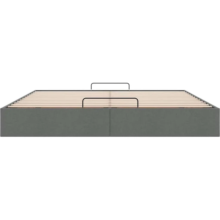 vidaXL Ottoman-Bett ohne Matratze Dunkelgrau 200x200 cm Stoff 3310904 – Bild 3
