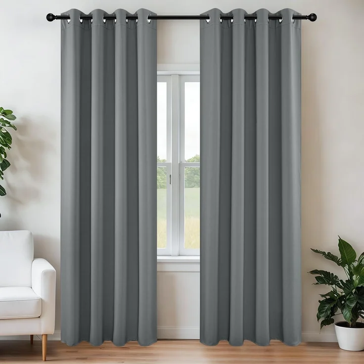 Joydeco Verdunkelungsvorhänge, 2 Paneele, thermische Isolierung, Raumverdunkelung, mit Ösen, für Weihnachten, Wohnzimmer, Schlafzimmer, Fenster, Länge ca. 300 cm