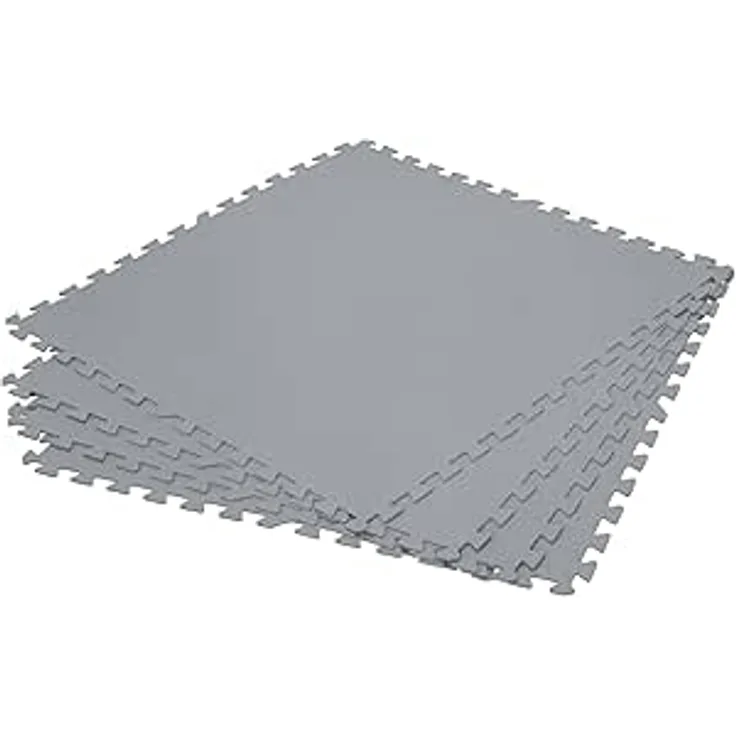 Bestway Pool-Bodenschutzfliesen Set 9 Stück á 78 x 78 cm, grau