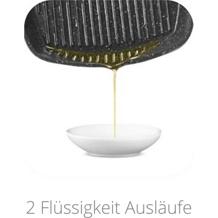 Grillpfanne Ø28cm Steakpfanne Bratpfanne Induktion in Schwarz mit Ausläufe – Bild 4