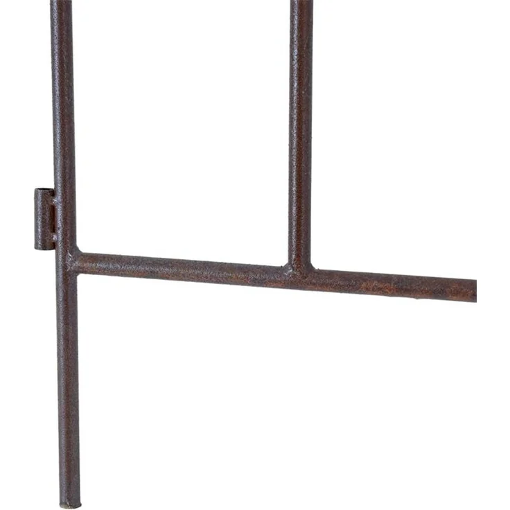 Schmuckzaun Metallzaun Gartenzaun 72x67 cm Zaunelemente 2er Set erweiterbar Rost – Bild 6
