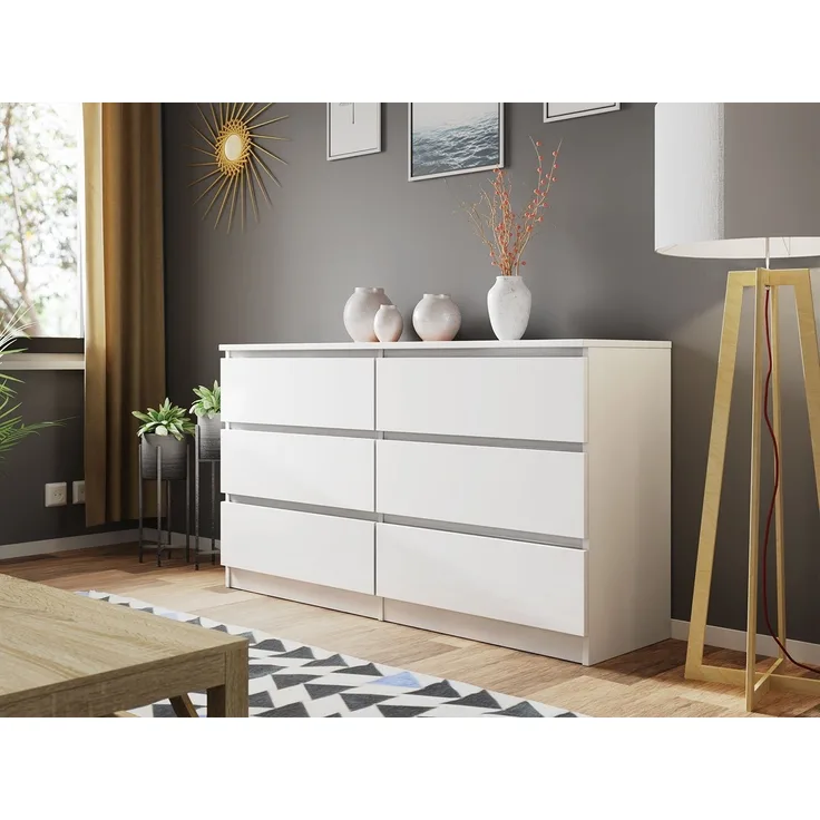 Mirjan24 Kommode Malwa M6 140, Weiß