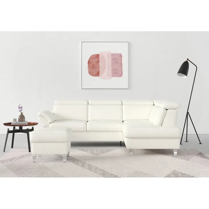 sit&more Ecksofa Arngast L-Form, inklusive Kopfteilverstellung und Federkern