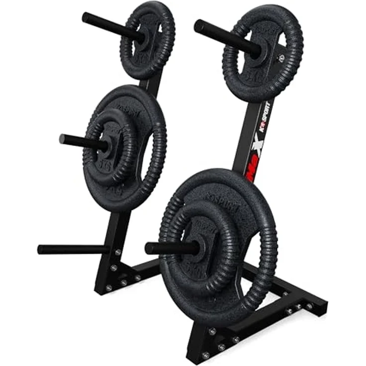 K-SPORT Hantelscheiben Gewichtsständer bis 280 kg I Halterung mit 5 Laststangen: 22mm, 280 kg, (Hantelscheibenständer, 1-tlg, 5 Gewichtsaufnahmestangen), Made in EU! – Bild 2