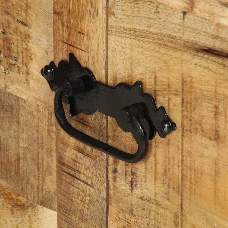 vidaXL Couchtisch Raues Mangoholz 70x70x40 cm 243979 – Bild 5