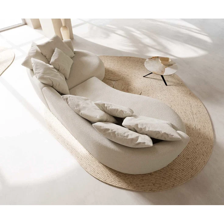 Sofa Edina 330x170 cm Bouclé Creme-Weiß – Bild 5