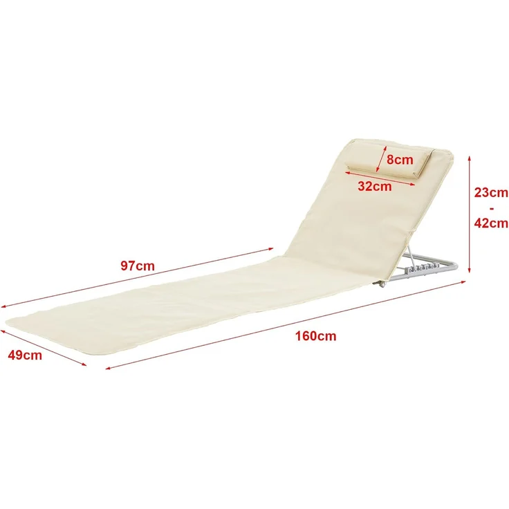 Strandmatte Cellorigo 2er Set Beige [en. casa] – Bild 3