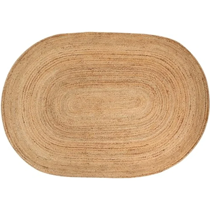Steffensmeier Juteteppich Goa, oval, 70x130 cm, aus Naturmaterialien, geeignet für Fußbodenheizung – Bild 6