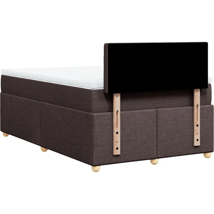 vidaXL Boxspringbett mit Matratze Dunkelbraun 120x200 cm Stoff 3288964 – Bild 8