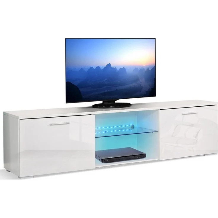 Mondeer Lowboard LED TV-Schrank, 160cm mit 16-Farben-LED-RGB-Leuchten – Bild 1