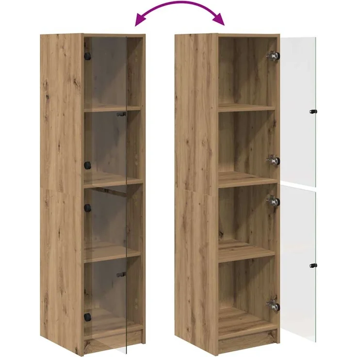 vidaXL Highboard Artisan-Eiche 35 x 37 x 142 cm Holzwerkstoff 882902 – Bild 8