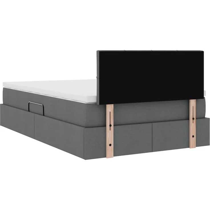 vidaXL LED-Speicherbett mit Matratze Dunkelgrau 120 x 200 cm Stoff 3371137 – Bild 12