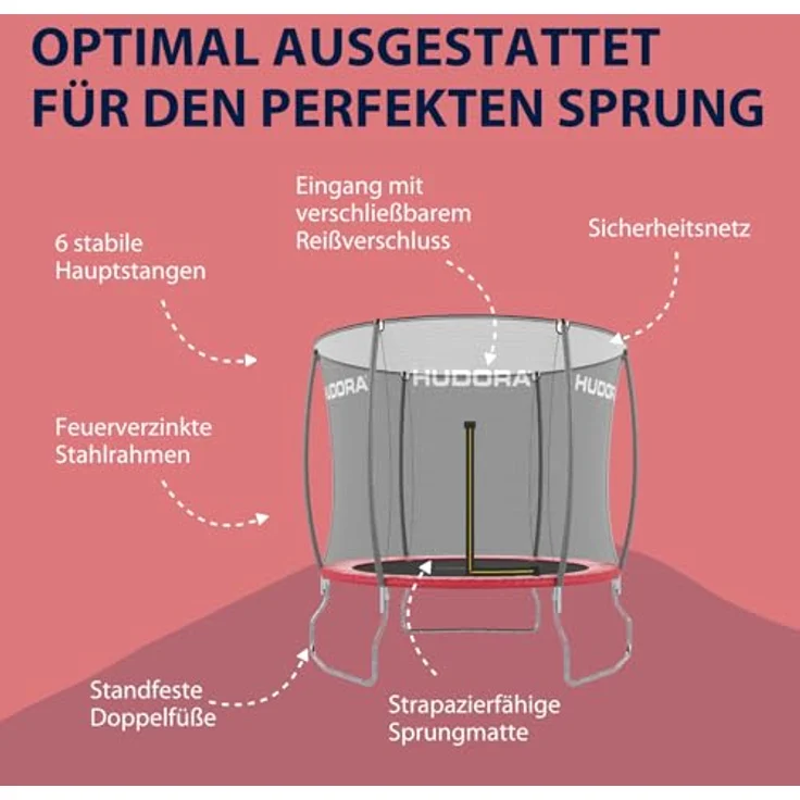 Hudora - Fantastic Trampolin 250V – Bild 4