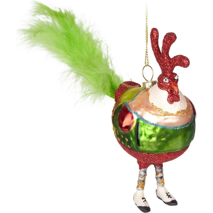 BRUBAKER Weihnachtsbaumkugel Handbemalte Weihnachtskugel - viele lustige Motive - Glas Baumkugel (1 St), Christbaumschmuck Figuren Deko Anhänger Christbaumkugel Weihnachtsdeko