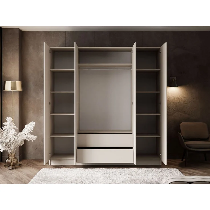 Lookway Kleiderschrank AUREL 4D KASCHMIR Drehtürenschrank – Bild 3