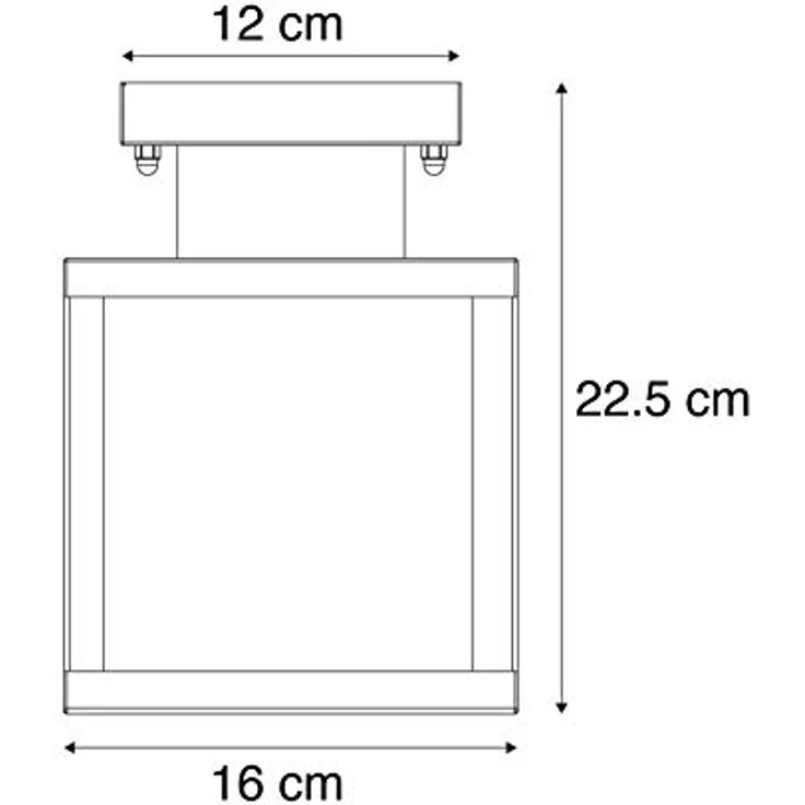 Qazqa Außen-Deckenleuchte Rotterdam, ohne Leuchtmittel, E27, Schwarz, Modern, Edelstahl, 1-flammig – Bild 4