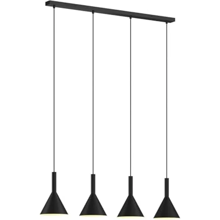 Arcchio Hängeleuchte Tadej, Metall, Schwarz IP20, 4 x 15 W LED