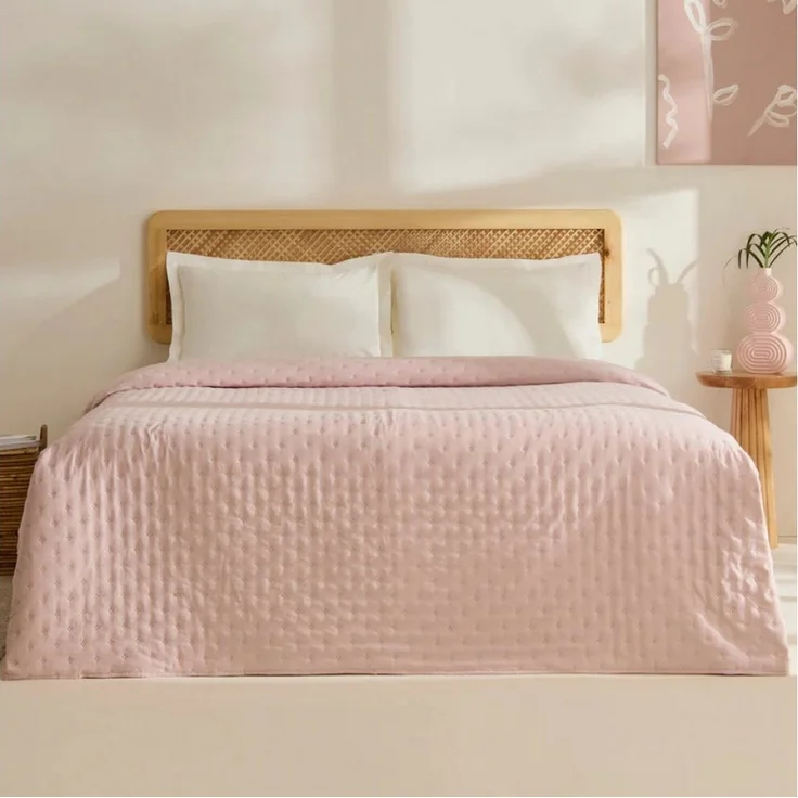 Karaca Home Tagesdecke Breezy Bettüberwurf Puderrosa 230x240 Cm – Bild 5