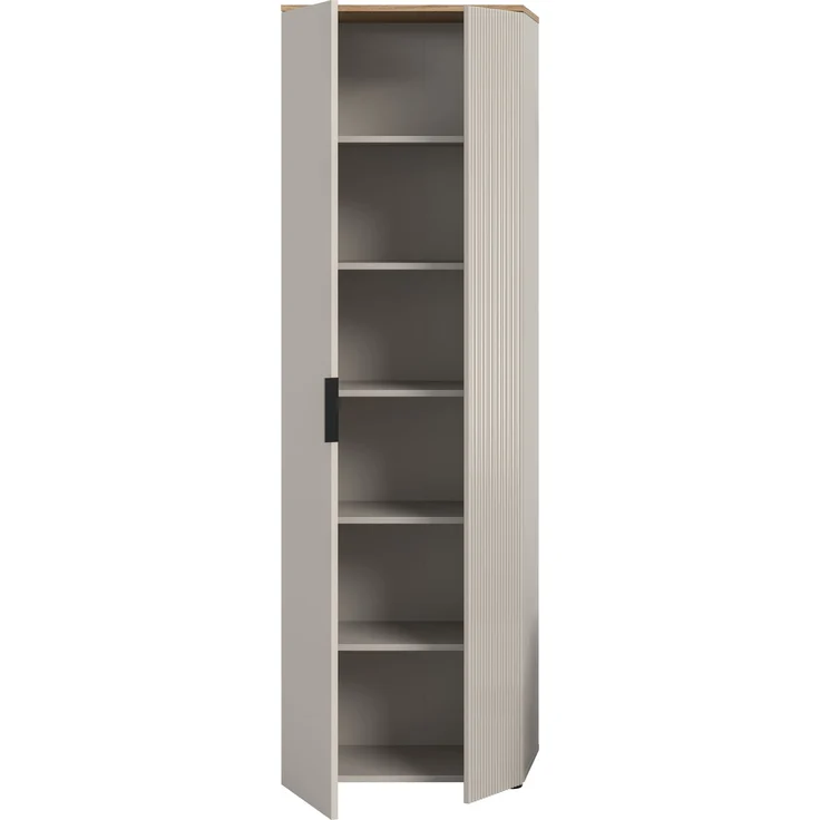 Garderobenschrank (B/H/T: 60x195x36 cm) in Kaschmir Nachbildung und Kaschmir Nachbildung – Bild 3