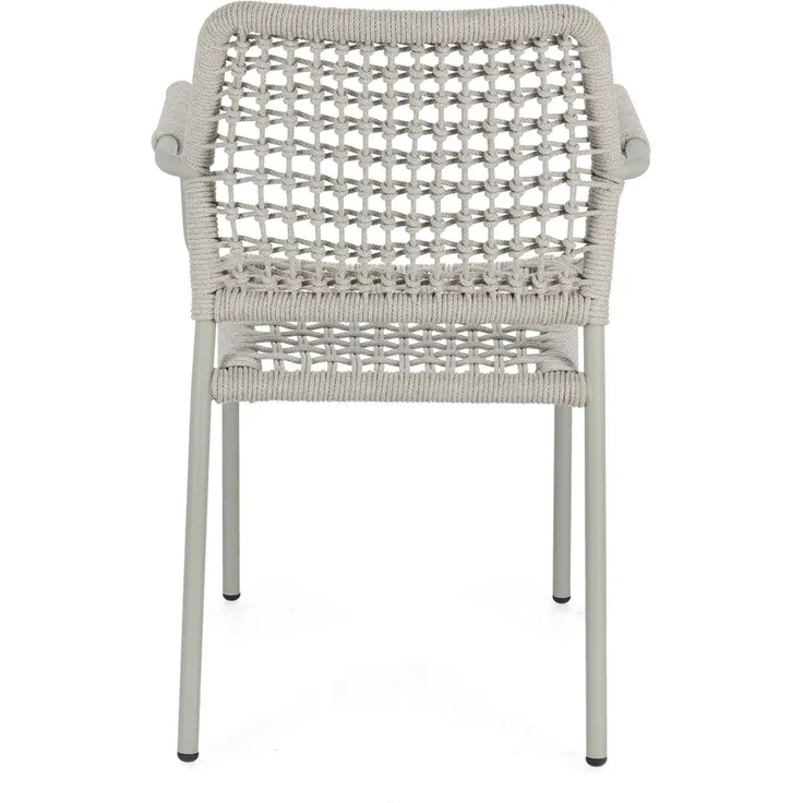 Gartenstuhl Rajada aus Aluminium, modern stapelbar, sandfarben, für Outdoor, mit Armlehnen – Bild 6