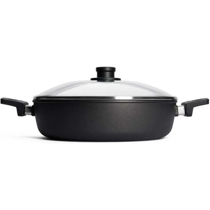 WOLL Nowo Titanium Induction Guss‑Kasserolle 33,5 x 9,5 x 33,5 cm/ 5,5 L Titan‑Diamantversiegelung Guss‑Aluminium Induktionsboden abnehmbare Griffe alle Herdarten bis 300 °C spülmaschinenfest – Bild 1
