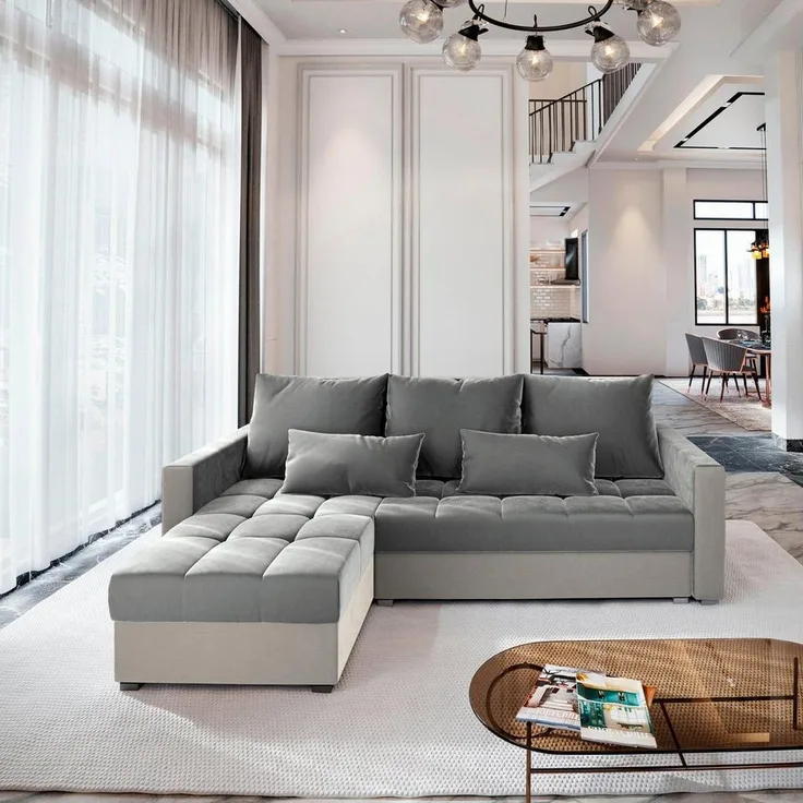 Masseno Ecksofa KOS PIK mit Schlaffunktion L-Form, Sofa mit Bettkasten