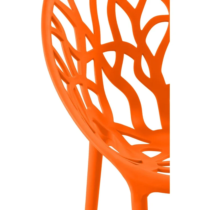 CLP Gartenstuhl Hope mit Lehne stapelbar wetterfest UV-beständig bis 150 kg,orange – Bild 7