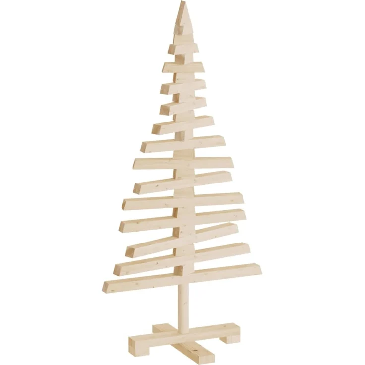 vidaXL Weihnachtsbaum Holz zum Schmücken 90 cm Massivholz Kiefer 357994 – Bild 3