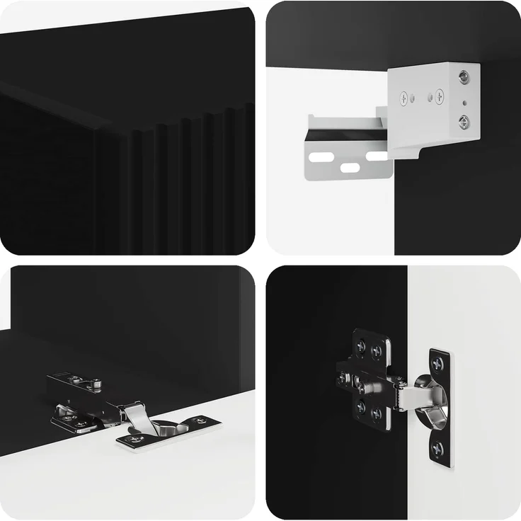 vidaXL TV-Schrankset 5 pcs Schwarz Holzwerkstoff 3409097 – Bild 10