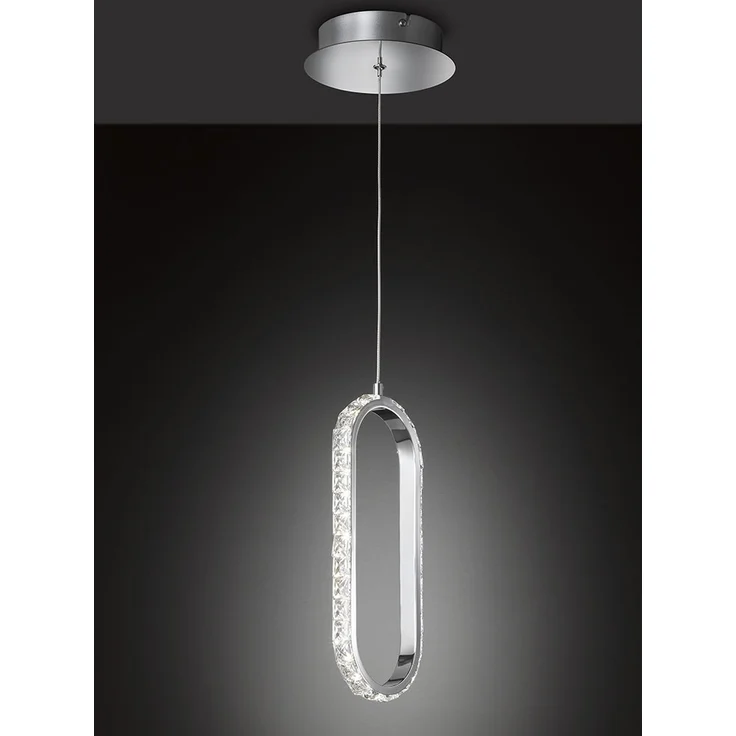 2er Set LED Hängeleuchte, Chrom, verstellbar, Dimmbar, H 150cm – Bild 10
