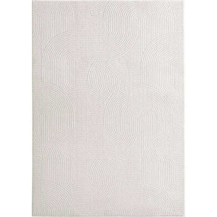 TaraCarpet Teppich TaraCarpet Homestyle 390 Wellen, rechteckig, Höhe: 10 mm, Felloptik Wohnzimmer hoch-tief weich waschbar Welle creme 50x80 – Bild 4