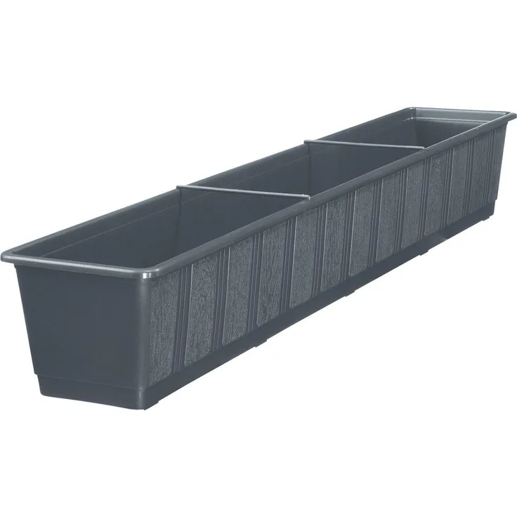 Geli Blumenkasten Standard 100 cm anthrazit Blumentopf Pflanzkasten Pflanzgefäß