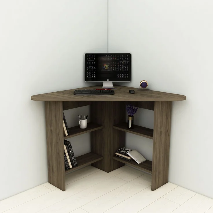 Skye Decor 'Corner - Walnut' Schreibtisch, Walnuss, 80 x 73,8 x 80 cm – Bild 3