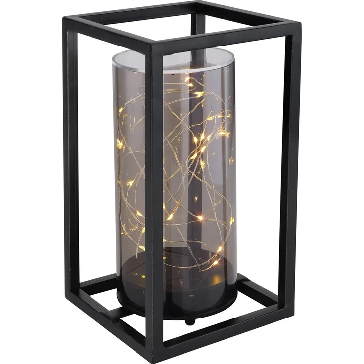LED Solarleuchte, Gartendeko, schwarz, Lichterkette, H 25 cm – Bild 2