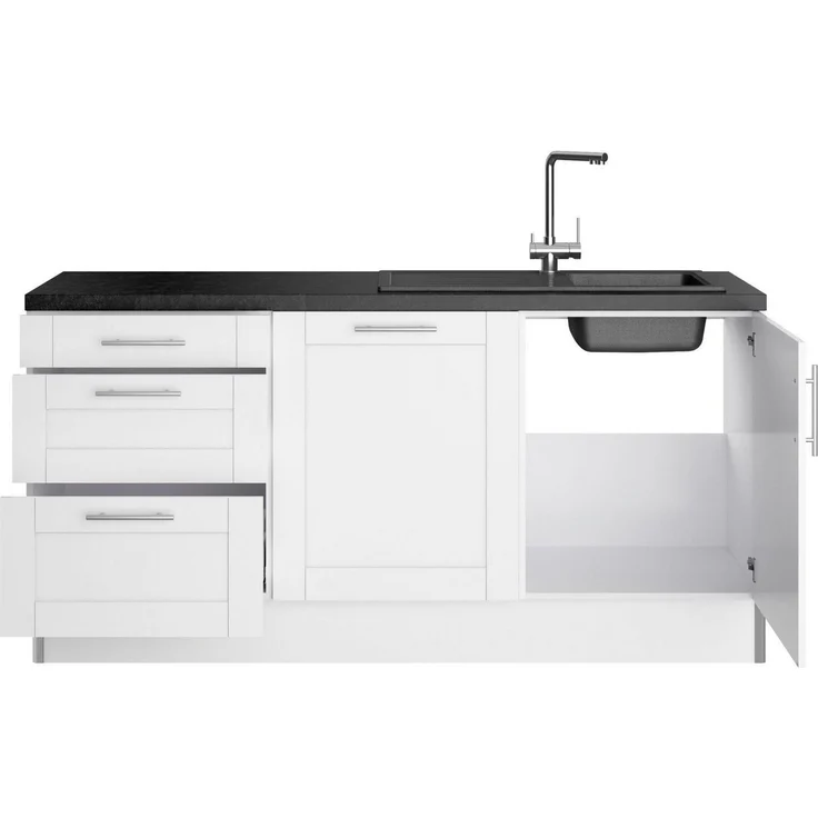 OPTIFIT Küche Ahus, 180 cm breit, wahlw. mit E-Geräten, Soft Close Funktion, MDF Fronten – Bild 4