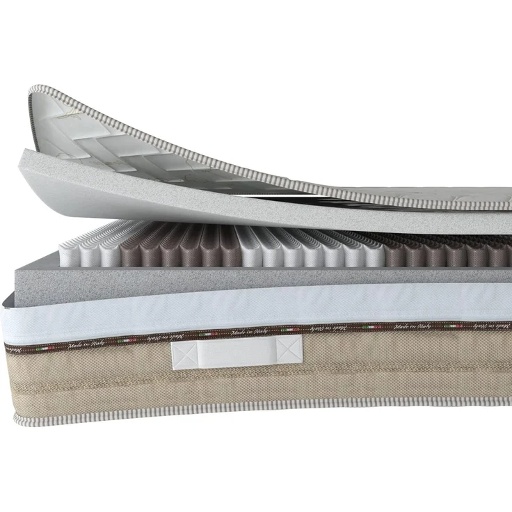 Talamo Italia - Ophiuco Einzelmatratze, Memory Foam-Matratze, ergonomische Matratze, Taschenfederkernmatratze, 100% Made in Italy, 90 x 190 x 25 cm – Bild 6
