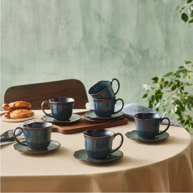 Karaca Teeservice Karaca Bryggen Reaktiv 250 Ml Teetasse Für 6 Personen – Bild 1