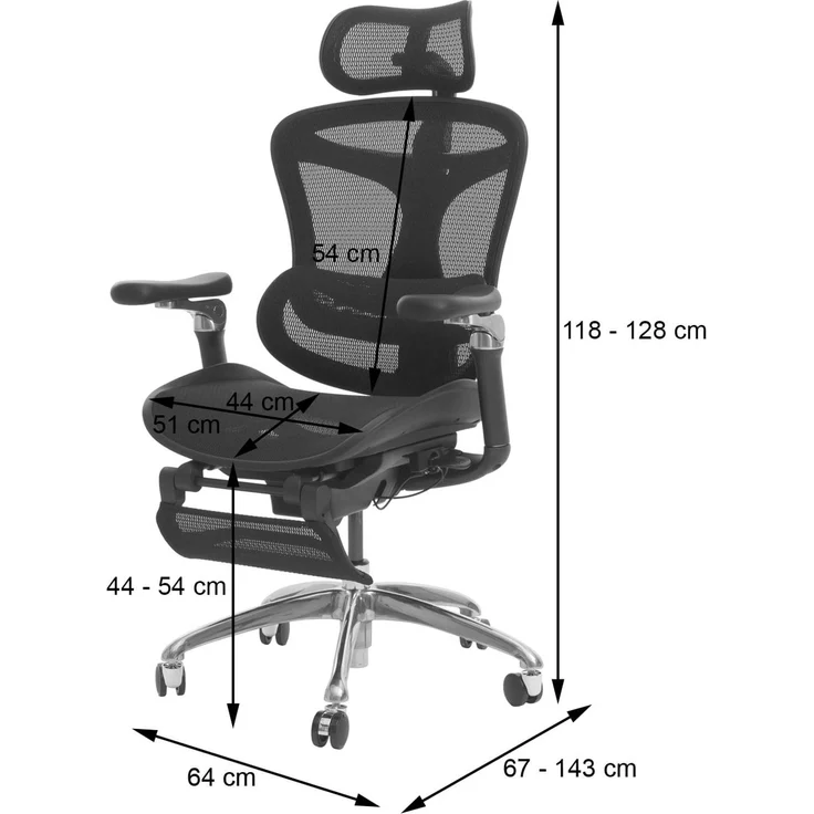 SIHOO Bürostuhl, Schreibtischstuhl Drehstuhl, ergonomisch, Lordosenstütze Fußstütze 6D-verstellbare Armlehnen schwarz – Bild 3